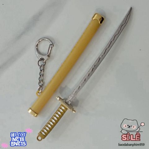 Móc Khóa Kiếm Katana Zoro One Piece - Phụ Kiện Anime Độc Đáo, Quà Tặng Cho Fan Manga, Thiết Kế Samarai 15cm Chất Liệu Bền Bỉ