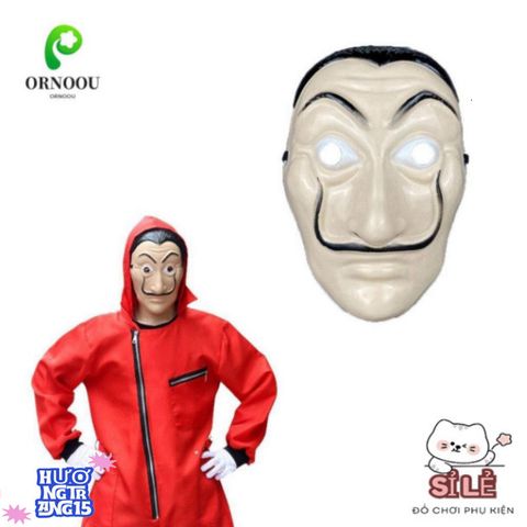 Mặt Nạ Dali Halloween - Phụ Kiện Thời Trang La Casa de Papel Cho Dịp Hóa Trang, Tiệc Cosplay, Quà Tặng Độc Đáo