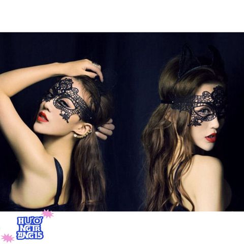 Mặt Nạ Ren Cosplay Mèo Tai - Phụ Kiện Hóa Trang Sexy, Đẹp Cho Tiệc Halloween, Bar, Chụp Ảnh