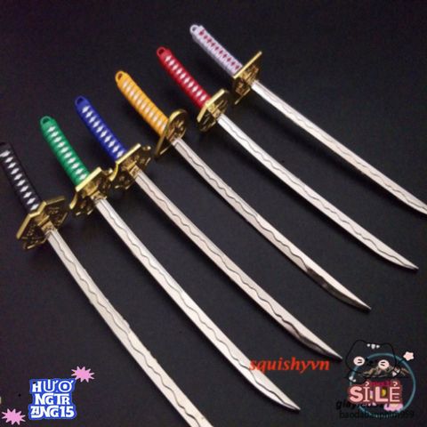 Móc Khóa Kiếm Katana Zoro Law One Piece 16cm - Phụ Kiện Thời Trang Anime Không Gỉ, Quà Tặng Độc Đáo cho Fan Hâm Mộ