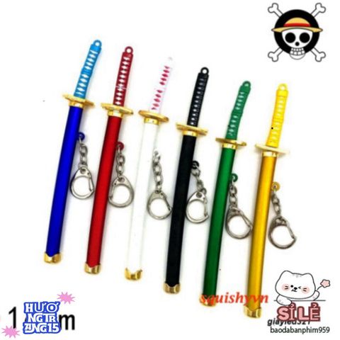 Móc Khóa Kiếm Katana Zoro Law One Piece 16cm - Phụ Kiện Thời Trang Anime Không Gỉ, Quà Tặng Độc Đáo cho Fan Hâm Mộ