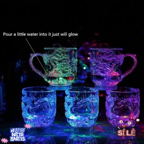 Cốc Phát Sáng Acrylic Rồng Đổi Màu - Cốc Uống Tiệc Tùng Độc Đáo, Sáng Tạo Cho Halloween và Giáng Sinh