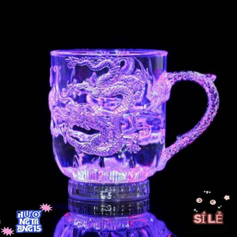 Cốc Phát Sáng Acrylic Rồng Đổi Màu - Cốc Uống Tiệc Tùng Độc Đáo, Sáng Tạo Cho Halloween và Giáng Sinh