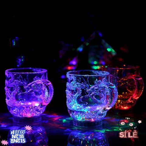 Cốc Phát Sáng Acrylic Rồng Đổi Màu - Cốc Uống Tiệc Tùng Độc Đáo, Sáng Tạo Cho Halloween và Giáng Sinh
