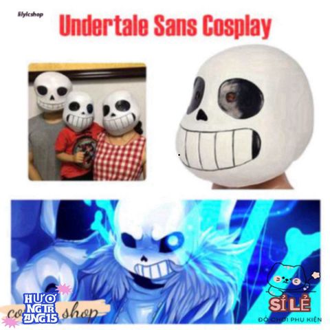 Mặt Nạ Mắt Xanh Sans - Phụ Kiện Thời Trang Game Undertale Cho Bữa Tiệc Hóa Trang & Cosplay