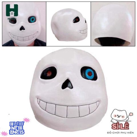 Mặt nạ cao su Undertale Sans cho Halloween - Phụ kiện hóa trang độc đáo cho lễ hội, tiệc tùng và Mardi Gras