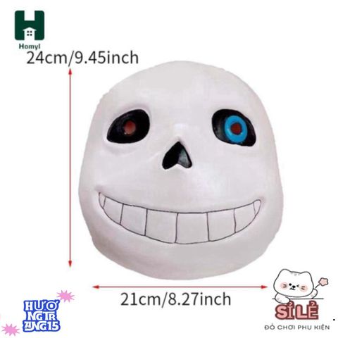 Mặt nạ cao su Undertale Sans cho Halloween - Phụ kiện hóa trang độc đáo cho lễ hội, tiệc tùng và Mardi Gras