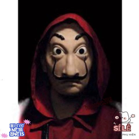 Mặt nạ Salvador Dali La Casa De Papel - Đồ hóa trang độc đáo cho Halloween và tiệc nhập vai - Quà tặng cho fan phim!