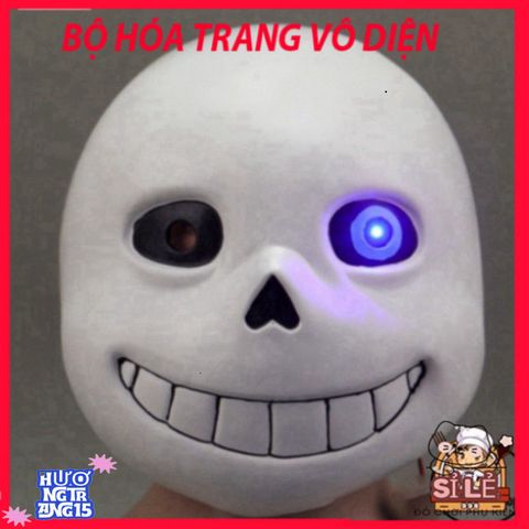 Mặt Nạ Đầu Mắt Xanh Undertale Sans - Phụ Kiện Hóa Trang Độc Đáo Cho Game Thủ, Tiệc Halloween, Quay Video TikTok