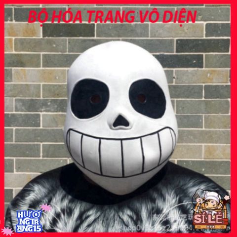 Mặt Nạ Đầu Mắt Xanh Undertale Sans - Phụ Kiện Hóa Trang Độc Đáo Cho Game Thủ, Tiệc Halloween, Quay Video TikTok
