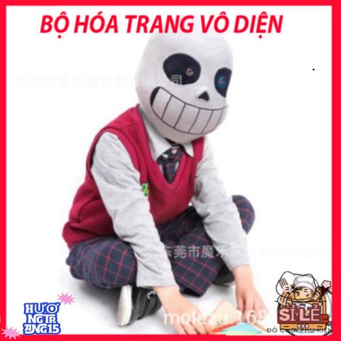 Mặt Nạ Đầu Mắt Xanh Undertale Sans - Phụ Kiện Hóa Trang Độc Đáo Cho Game Thủ, Tiệc Halloween, Quay Video TikTok
