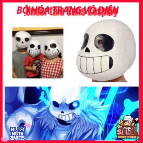 Mặt Nạ Đầu Mắt Xanh Undertale Sans - Phụ Kiện Hóa Trang Độc Đáo Cho Game Thủ, Tiệc Halloween, Quay Video TikTok