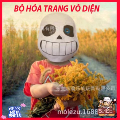 Mặt Nạ Đầu Mắt Xanh Undertale Sans - Phụ Kiện Hóa Trang Độc Đáo Cho Game Thủ, Tiệc Halloween, Quay Video TikTok