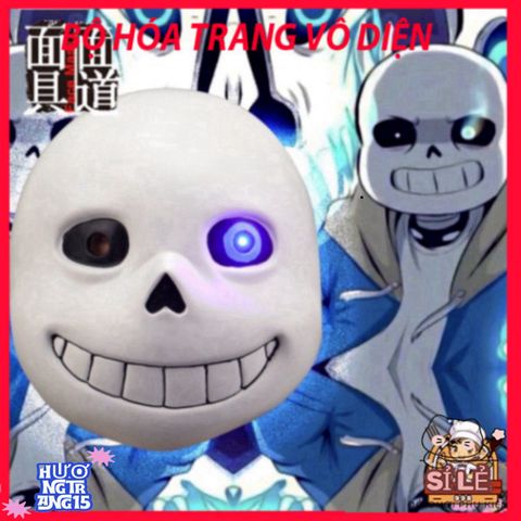 Mặt Nạ Đầu Mắt Xanh Undertale Sans - Phụ Kiện Hóa Trang Độc Đáo Cho Game Thủ, Tiệc Halloween, Quay Video TikTok