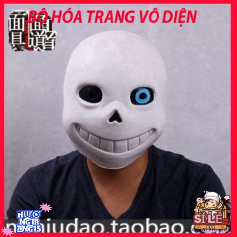 Mặt Nạ Đầu Mắt Xanh Undertale Sans - Phụ Kiện Hóa Trang Độc Đáo Cho Game Thủ, Tiệc Halloween, Quay Video TikTok