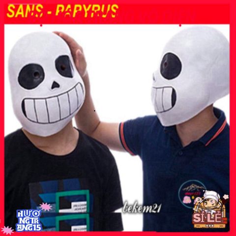 Mặt Nạ Đầu Mắt Xanh Undertale Sans - Phụ Kiện Hóa Trang Độc Đáo Cho Game Thủ, Tiệc Halloween, Quay Video TikTok
