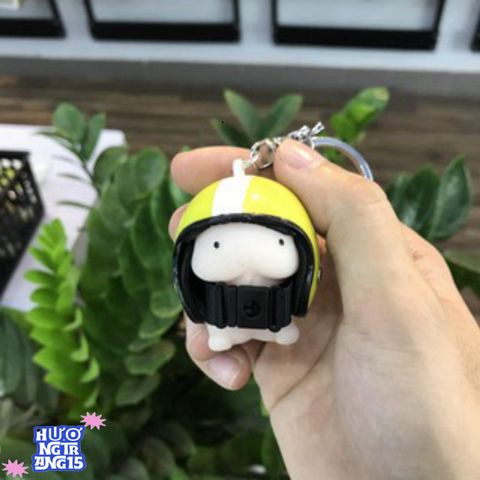 Móc Khóa Chú Cừu Đội Mũ Bảo Hiểm Dễ Thương - Phụ Kiện Thời Trang Siêu Đáng Yêu Cho Chìa Khóa & Túi Xách