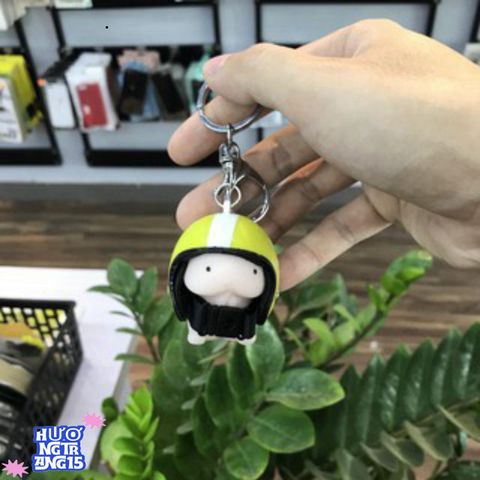 Móc Khóa Chú Cừu Đội Mũ Bảo Hiểm Dễ Thương - Phụ Kiện Thời Trang Siêu Đáng Yêu Cho Chìa Khóa & Túi Xách