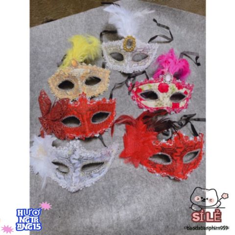 Mặt Nạ Hóa Trang Nửa Mặt Sang Trọng - Phụ Kiện Quý Tộc Cho Tiệc Halloween, Sự Kiện Đặc Biệt, Lễ Hội Nghệ Thuật