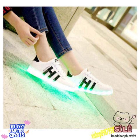 Giày Phát Sáng Đa Sắc IH - Giày thể thao nhấp nháy 7 màu, 11 chế độ ánh sáng cho nam nữ, phong cách nổi bật trong bữa tiệc và sự kiện.