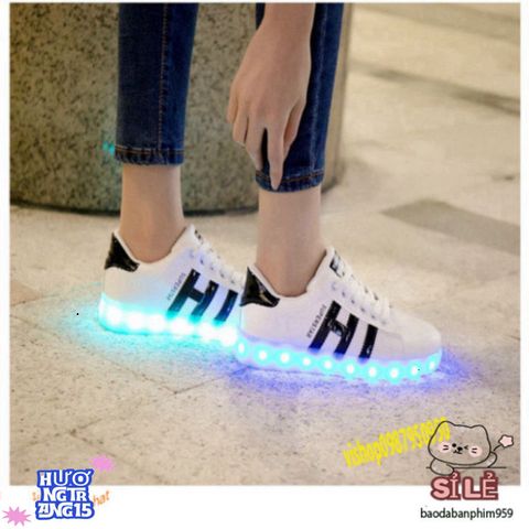 Giày Phát Sáng Đa Sắc IH - Giày thể thao nhấp nháy 7 màu, 11 chế độ ánh sáng cho nam nữ, phong cách nổi bật trong bữa tiệc và sự kiện.