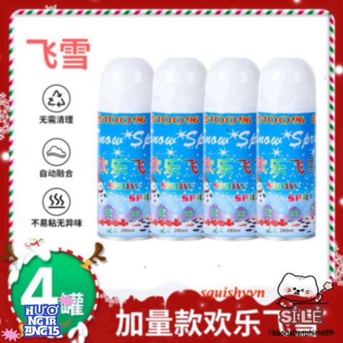 Bình Xịt Tuyết Giáng Sinh 250ml - Trang Trí Tiệc Tùng Tạo Không Gian Huyền Diệu Cho Lễ Hội Và Sự Kiện Đặc Biệt