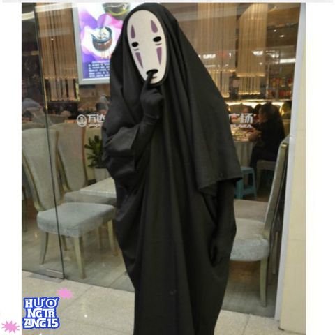 Bộ trang phục Vô Diện Nhật Bản - Quần áo, găng tay và mặt nạ hoàn chỉnh cho cosplay anime, phù hợp cho cả nam nữ mọi lứa tuổi.