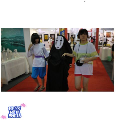 Bộ trang phục Vô Diện Nhật Bản - Quần áo, găng tay và mặt nạ hoàn chỉnh cho cosplay anime, phù hợp cho cả nam nữ mọi lứa tuổi.