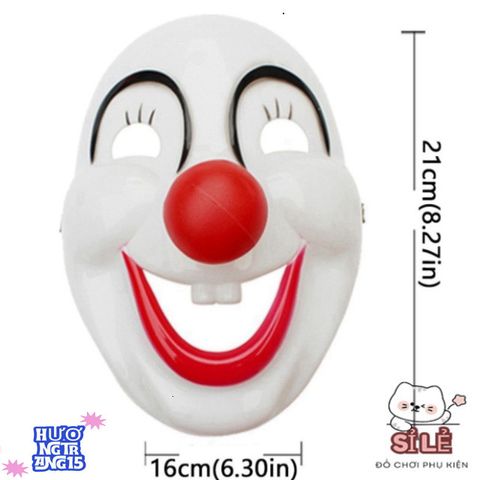 Mặt nạ Halloween hề PVC ZHAOCAIMAO - Phụ kiện cosplay độc đáo cho bữa tiệc hóa trang thú vị, kích thước 21x16cm