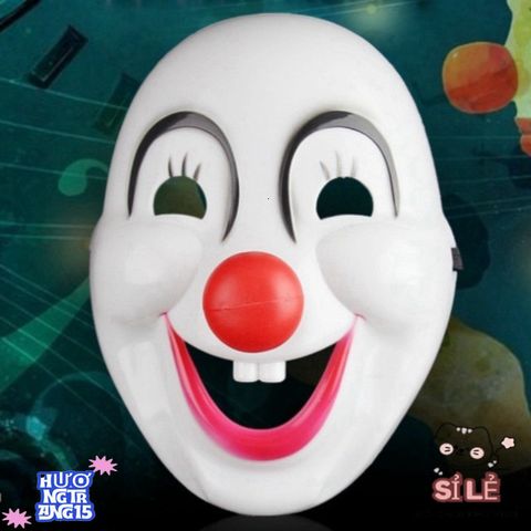 Mặt nạ Halloween hề PVC ZHAOCAIMAO - Phụ kiện cosplay độc đáo cho bữa tiệc hóa trang thú vị, kích thước 21x16cm