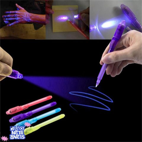 Bút Viết Mực Vô Hình với Đèn UV - Bút Mật Vụ Cho Trẻ Em - Quà Tặng Thú Vị Cho Sinh Nhật và Halloween