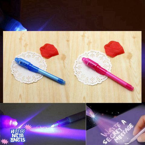 Bút Viết Mực Vô Hình với Đèn UV - Bút Mật Vụ Cho Trẻ Em - Quà Tặng Thú Vị Cho Sinh Nhật và Halloween
