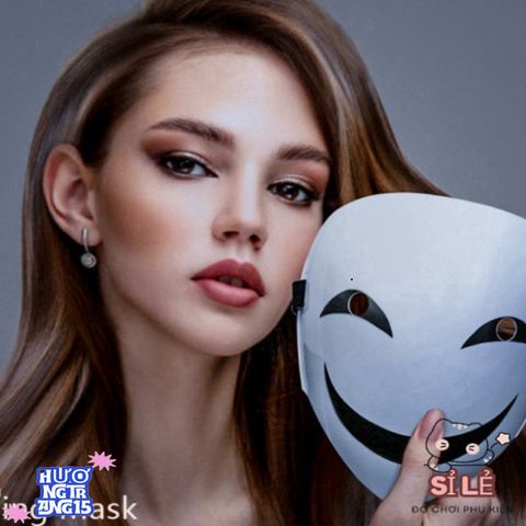Mặt Nạ Halloween PVC Ma Quái - Thiết Kế Chữ V Ngụy Trang, Phụ Kiện Dự Tiệc Hóa Trang Độc Đáo Cho Nữ