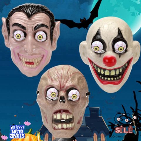 Mặt Nạ Halloween Đầu Lâu 3D - Hóa Trang Chú Hề Joker Đáng Sợ, Trang Trí Cosplay Độc Đáo Cho Tiệc Hóa Trang