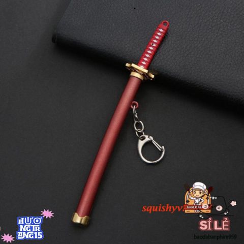 Móc Khóa Mini Samurai One Piece - Phụ Kiện Keychain Anime Chất Liệu Kim Loại Cao Cấp - Quà Tặng Độc Đáo Cho Fan Manga
