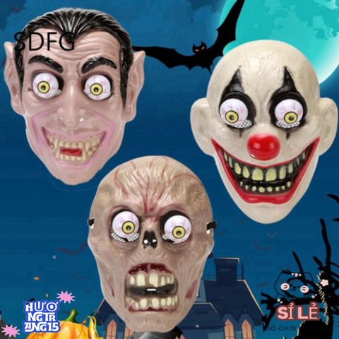 Mặt Nạ Halloween Đầu Lâu 3D - Phụ Kiện Cosplay Joker Mới Lạ, Trang Trí Bữa Tiệc Hóa Trang, Quà Tặng Độc Đáo