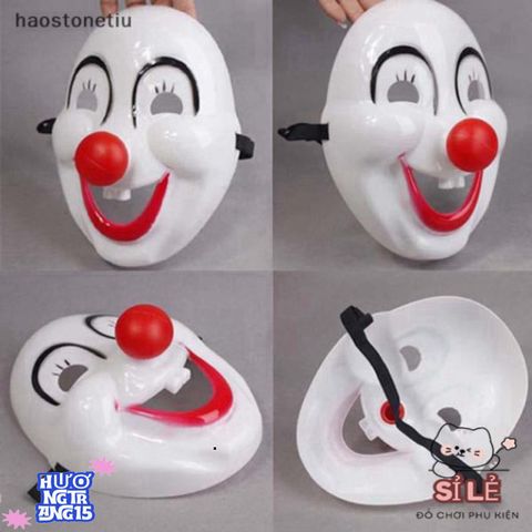 Mặt Nạ Halloween Hóa Trang Chú Hề - Đầm Dự Tiệc Kỳ Quái với Thiết Kế Đỏ Ngộ Nghĩnh - Phụ Kiện Lễ Hội Đặc Biệt