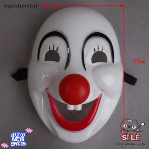 Mặt Nạ Halloween Hóa Trang Chú Hề - Đầm Dự Tiệc Kỳ Quái với Thiết Kế Đỏ Ngộ Nghĩnh - Phụ Kiện Lễ Hội Đặc Biệt