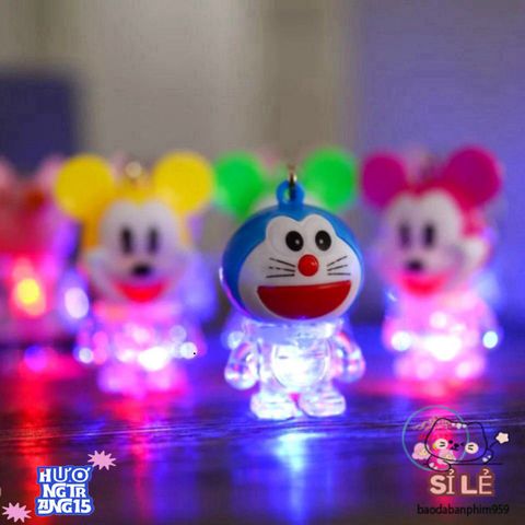 Móc Khóa Doremon Phát Sáng LED Ngộ Nghĩnh - Phụ Kiện Thời Trang Đáng Yêu Cho Tín Đồ Hoạt Hình, Quà Tặng Ý Nghĩa