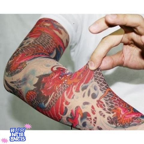 Găng Tay Xăm Hình Phong Cách Tatoo - Găng Tay Nghệ Thuật Chuyên Dụng Thun, Họa Tiết Ngẫu Nhiên, Kích Thước Tiêu Chuẩn 46cm
