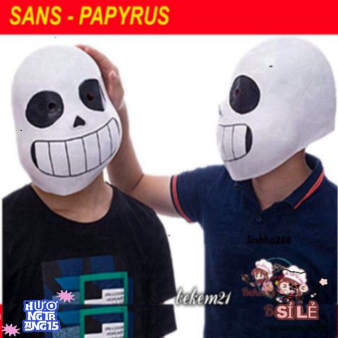 Mặt Nạ Hóa Trang Papyrus - Phụ Kiện Cosplay Undertale Sans - Halloween Ấn Tượng và Độc Đáo
