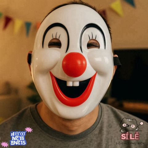 Mặt Nạ Chú Hề Halloween GAOSU - Phụ Kiện Hóa Trang PVC Với Mũi Đỏ Kinh Dị Cho Tiệc Tùng - Độc Đáo & Đầy Vui Vẻ