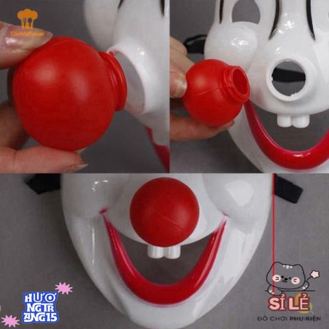 Đầm Hóa Trang Halloween Chú Hề Kittenbaby - Phụ Kiện Duyên Dáng Với Mặt Nạ Đỏ Cho Tiệc Hóa Trang, Biểu Diễn Và Lễ Hội