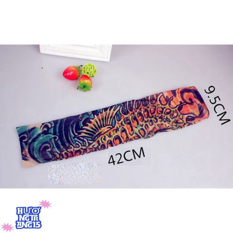 Găng Tay Hình Xăm 3D Cá Tính - Phụ Kiện Thời Trang Độc Đáo Cho Nam Nữ, Chống Nắng, Chất Liệu Thun Co Giãn
