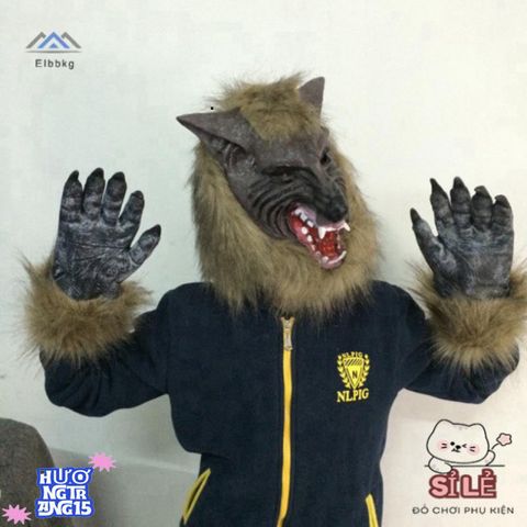 Mặt Nạ Sói Halloween và Găng Tay Cosplay Kinh Dị - Phụ Kiện Tiệc Hóa Trang Độc Đáo cho Lễ Hội