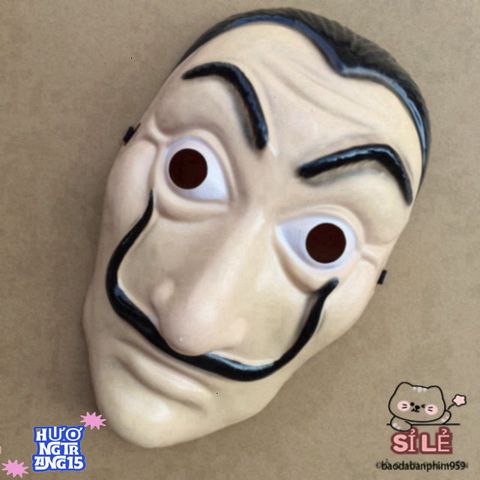 Mặt Nạ Hóa Trang Queen Salvador Dali - Phụ Kiện Money Heist Độc Đáo Cho Tiệc Halloween và Lễ Hội
