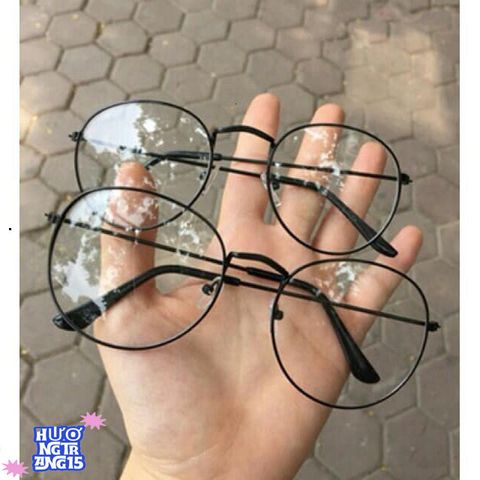 Kính Mắt Tròn Gọng Sắt Nobita 0 Độ - Chất Liệu Bền Bỉ, 4 Màu Trẻ Trung Đen Vàng Trắng Vàng Mắt, Phong Cách Thời Trang Hàn Quốc