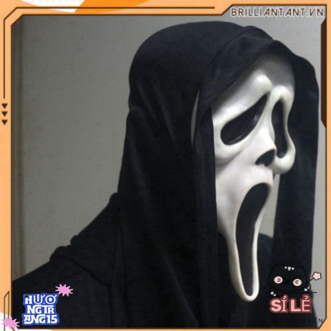 Mặt Nạ Grimace Đen Trắng Halloween - Phụ Kiện Hóa Trang Rùng Rợn Cho Tiệc Tùng và Sinh Nhật