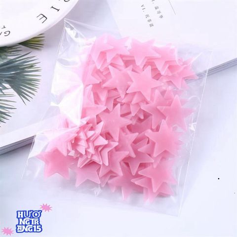 Bộ sản phẩm 100 Gói Ngôi Sao Dạ Quang + 10 Đôi Dây Buộc Giày Phát Sáng - Trang Trí Phòng Ngủ Lung Linh, Lãng Mạn