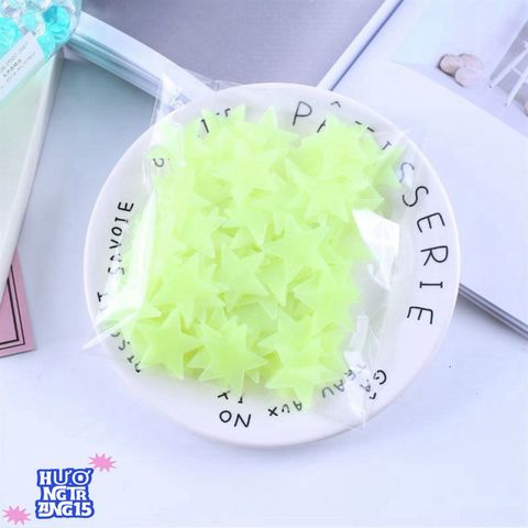 Bộ sản phẩm 100 Gói Ngôi Sao Dạ Quang + 10 Đôi Dây Buộc Giày Phát Sáng - Trang Trí Phòng Ngủ Lung Linh, Lãng Mạn